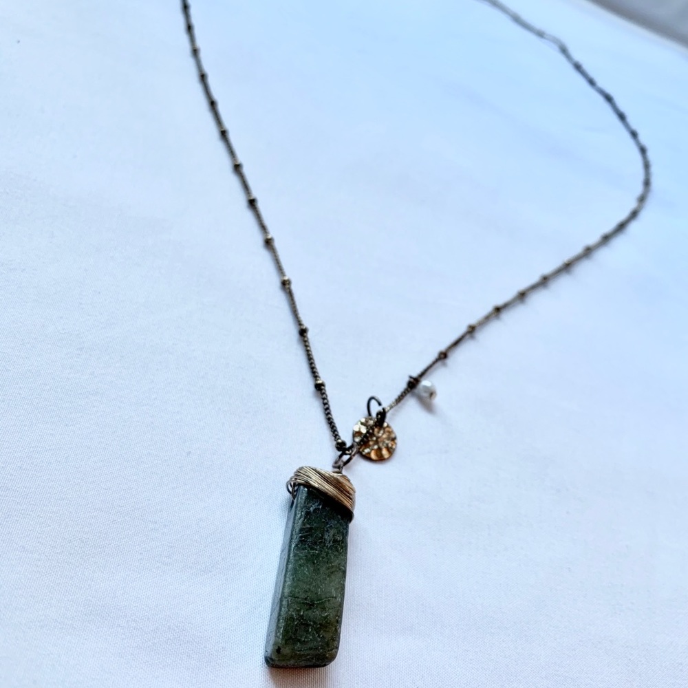 Boho Long Necklace with Stones